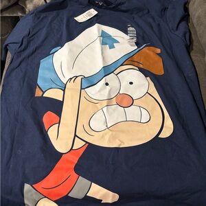 Disney Gravity Falls Dipper Navy Blue Cartoon Character Tee